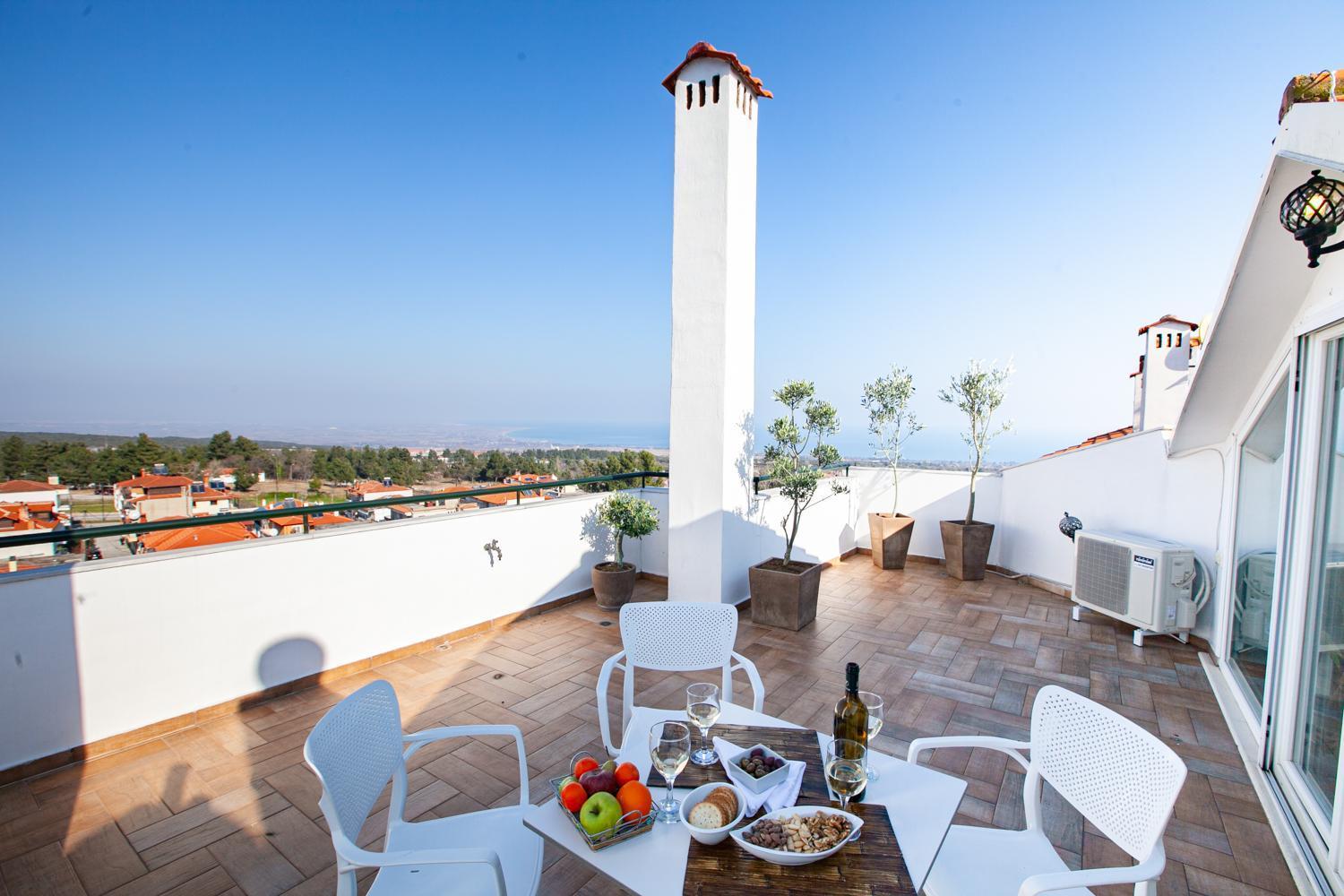 Rodon Apartment With Great View, Sauna And Jacuzzi Litóchoron Ngoại thất bức ảnh