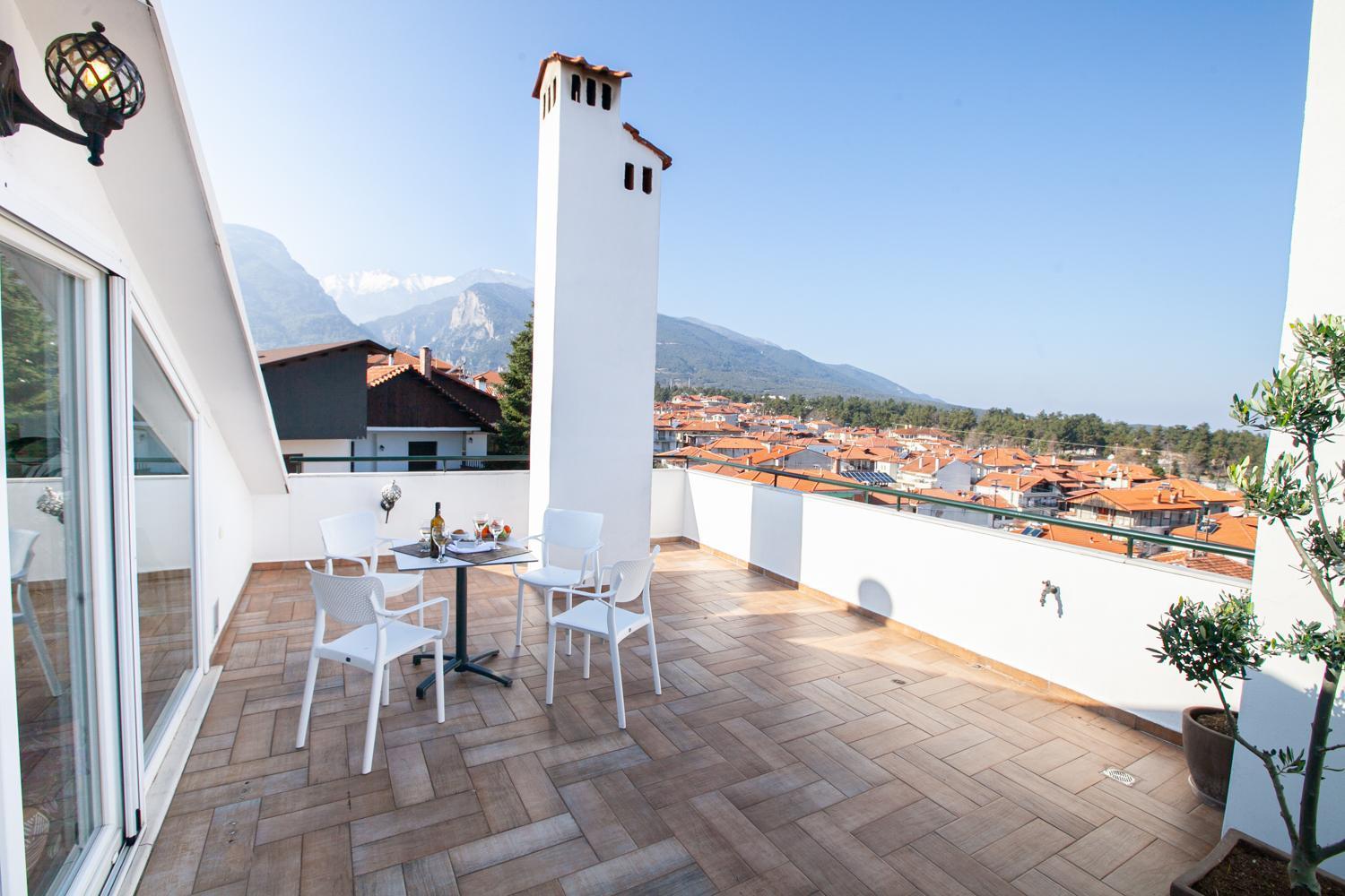 Rodon Apartment With Great View, Sauna And Jacuzzi Litóchoron Ngoại thất bức ảnh