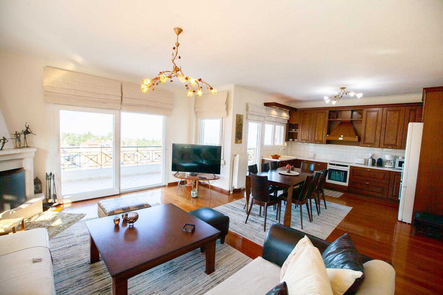 Rodon Apartment With Great View, Sauna And Jacuzzi Litóchoron Ngoại thất bức ảnh